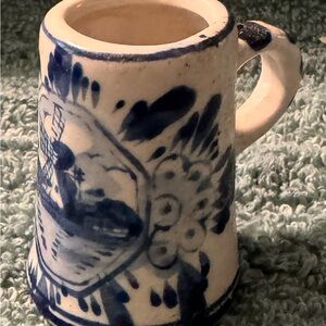 Vintage Delft Blue Miniature Stein / Toothpick Holder. Only 2” high.
